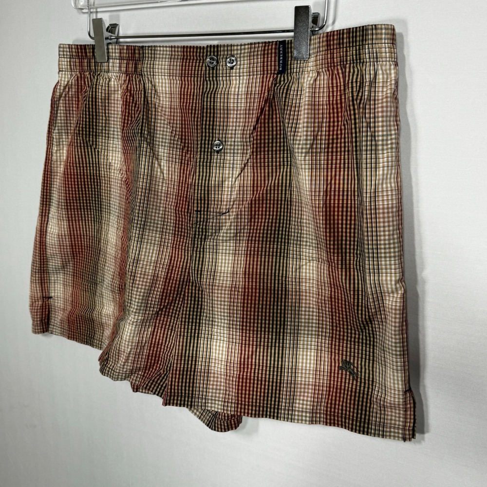 Burberry London Plaid Boxer Shorts Button Fly Men's Large Cotton - Picture 3 of 6